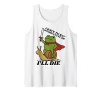 Funny Knight I Have to Say Weird Stuff Or I'Ll Die Frog Camiseta sin Mangas
