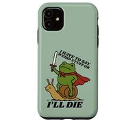 Funny Knight I Have to Say Weird Stuff Or I'Ll Die Frog Carcasa para iPhone 11