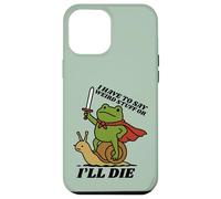 Funny Knight I Have to Say Weird Stuff Or I'Ll Die Frog Carcasa para iPhone 12 Pro MAX