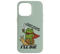 Funny Knight I Have to Say Weird Stuff Or I'Ll Die Frog Carcasa para iPhone 14 Pro MAX