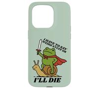 Funny Knight I Have to Say Weird Stuff Or I'Ll Die Frog Carcasa para iPhone 15 Pro