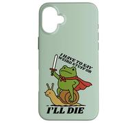 Funny Knight I Have to Say Weird Stuff Or I'Ll Die Frog Carcasa para iPhone 16 Plus