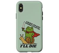 Funny Knight I Have to Say Weird Stuff Or I'Ll Die Frog Carcasa para iPhone X/XS