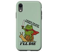 Funny Knight I Have to Say Weird Stuff Or I'Ll Die Frog Carcasa para iPhone XR
