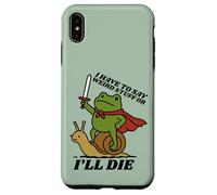 Funny Knight I Have to Say Weird Stuff Or I'Ll Die Frog Carcasa para iPhone XS MAX
