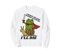 Funny Knight I Have to Say Weird Stuff Or I'Ll Die Frog Sudadera