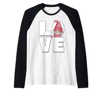 Funny Knitter Grandma Saying For Women GNOME Love Knitting Camiseta Manga Raglan