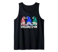 Funny Knitting Lover Gnomie Crew For Women Three Gnomes Camiseta sin Mangas