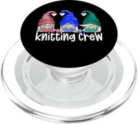 Funny Knitting Lover Gnomie Crew For Women Three Gnomes PopSockets PopGrip para MagSafe