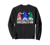 Funny Knitting Lover Gnomie Crew For Women Three Gnomes Sudadera