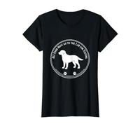Funny Labrador Retriever Black Lab Fetch Dog Pet Lover Camiseta gráfica económica, Mujer, Negro, M