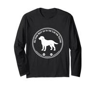 Funny Labrador Retriever Black Lab Fetch Dog Pet Lover Manga Larga