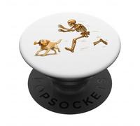 Funny Labrador Retriever Halloween Steal Bone Skeleton Chase PopSockets PopGrip Adhesivo