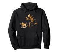 Funny Labrador Retriever Halloween Steal Bone Skeleton Chase Sudadera con Capucha