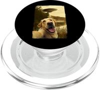 Funny Labrador UFO Encounter Labrador Dog Selfie Aliens PopSockets PopGrip para MagSafe
