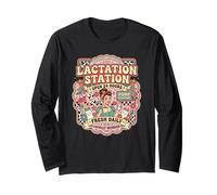 Funny Lactation Station, Lactating Mothers Breastfeeding Mom Manga Larga