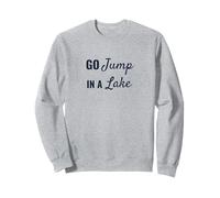 Funny Lake Life Bold Script Navy Font Design Sudadera