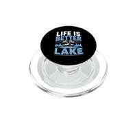 Funny Lake Lover Summer Vacation Life Is Better At The Lake PopSockets PopGrip para MagSafe