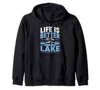 Funny Lake Lover Summer Vacation Life Is Better At The Lake Sudadera con Capucha