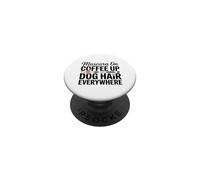 Funny Lash Tech Mascara Maquillaje Artista Perro Mamá Café Diva PopSockets PopGrip Adhesivo