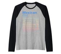 Funny Latina Mexicana Chica Orgullosa Raíces Mexicanas Camiseta Manga Raglan