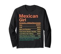 Funny Latina Mexicana Chica Orgullosa Raíces Mexicanas Manga Larga