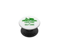 Funny Lawn Care is Self Care Lawnmower Humor PopSockets PopGrip Adhesivo