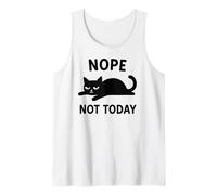 Funny Lazy Black Cat Nope Not Today Cita para Hombres, Mujeres y niños Camiseta sin Mangas