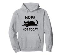 Funny Lazy Black Cat Nope Not Today Cita para Hombres, Mujeres y niños Sudadera con Capucha