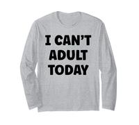 Funny Lazy Humor Quote I Can’t Adult Today Manga Larga