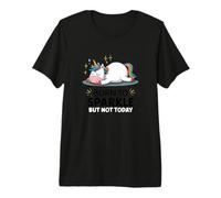 Funny Lazy Unicorn - Cansado - Nacido para Brillar Pero no Hoy Camiseta Premium