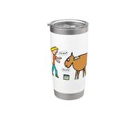 Funny Lead A Horse To Water Proverbio Vaso térmico de acero inoxidable de doble pared