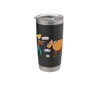 Funny Lead A Horse To Water Proverbio Vaso térmico de acero inoxidable de doble pared