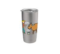 Funny Lead A Horse To Water Proverbio Vaso térmico de acero inoxidable de doble pared