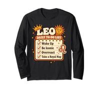 Funny Leo Daily To Do List Sassy Zodiac Astrología Cita Manga Larga