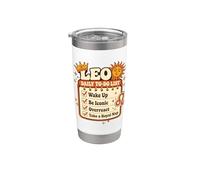 Funny Leo Daily To Do List Sassy Zodiac Astrología Cita Vaso térmico de acero inoxidable de doble pared