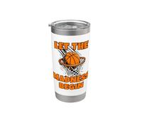 Funny Let the Madness Begin Basketball Bracket Players Lover Vaso térmico de acero inoxidable de doble pared
