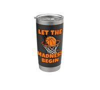 Funny Let the Madness Begin Basketball Bracket Players Lover Vaso térmico de acero inoxidable de doble pared