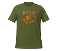 Funny Let's Get Wicked Halloween Scary - Camiseta unisex para adulto, verde oliva, XL