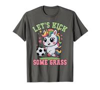 Funny Let's Kick Some Grass Soccer Unicorn Play Club Portero Camiseta
