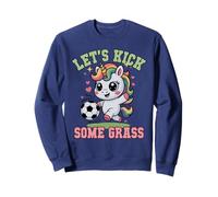 Funny Let's Kick Some Grass Soccer Unicorn Play Club Portero Sudadera