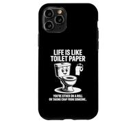 Funny Life Is Like Toilet Paper Humor Sarcástico Dicho Carcasa para iPhone 11 Pro