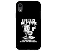 Funny Life Is Like Toilet Paper Humor Sarcástico Dicho Carcasa para iPhone XR