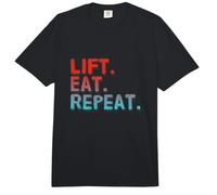 Funny Lift Eat Repite Mensajes de Texto Divertidos con Citas Divertidas sobre el Gimnasio Comfort Colors Adult Heavyweight T-Shirt