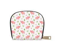 Funny Little Pigs - Tarjetero de cuero para mujer, cartera para tarjetas de crédito, cartera para tarjetas de crédito