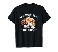 Funny Live Laugh Leave Me Alone Nap Sleep Beagle Dog Lover Camiseta