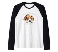 Funny Live Laugh Leave Me Alone Nap Sleep Beagle Dog Lover Camiseta Manga Raglan