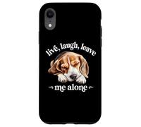 Funny Live Laugh Leave Me Alone Nap Sleep Beagle Dog Lover Carcasa para iPhone XR