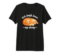 Funny Live Laugh Leave Me Alone Nap Sleep Orange Tabby Lover Camiseta Premium