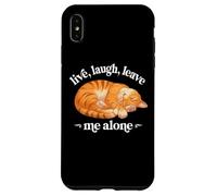 Funny Live Laugh Leave Me Alone Nap Sleep Orange Tabby Lover Carcasa para iPhone XS MAX